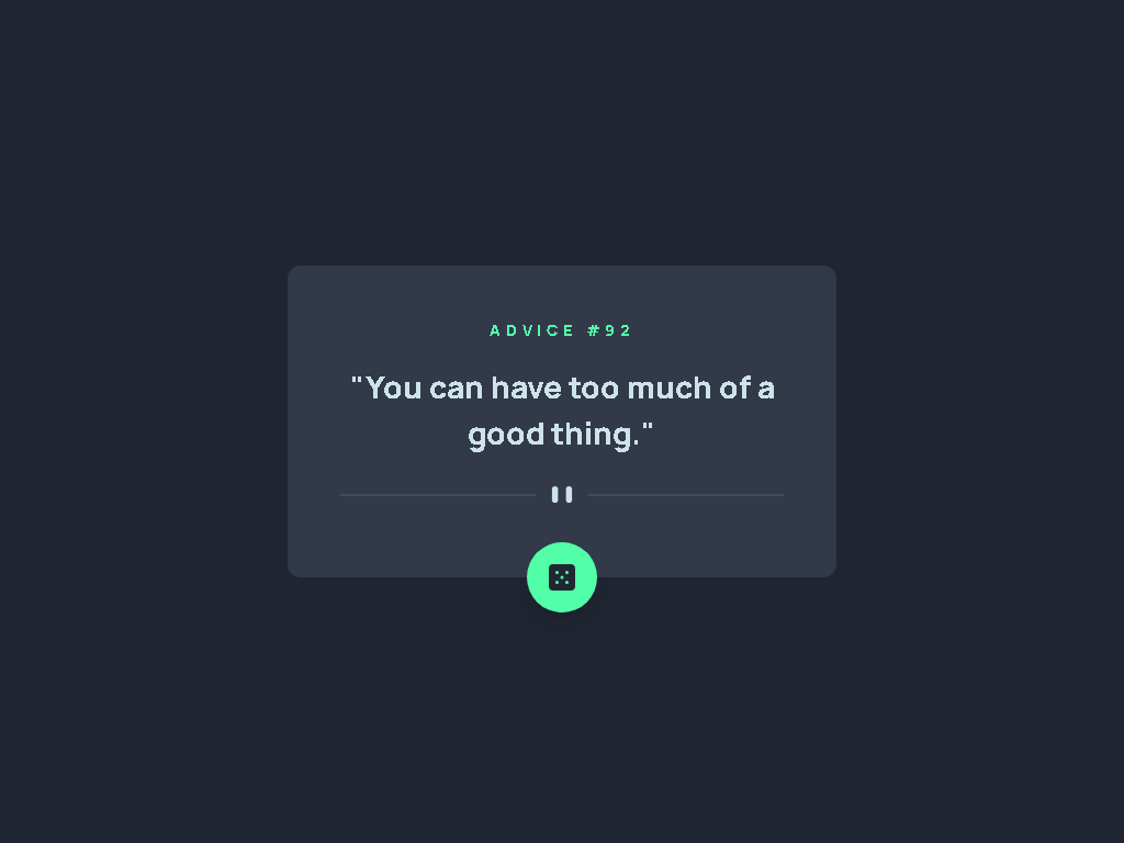 Advice Generator