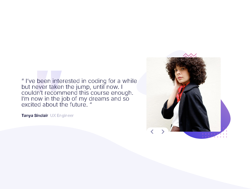 Coding Bootcamp Testimonials Slider