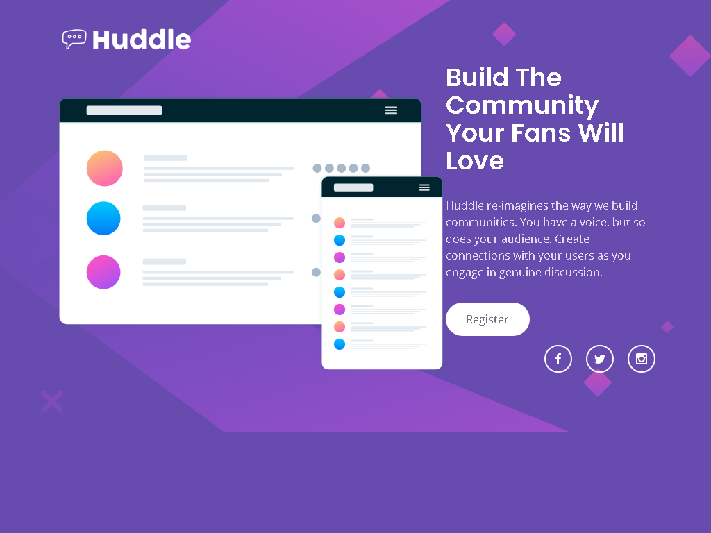 Huddle Landing Page