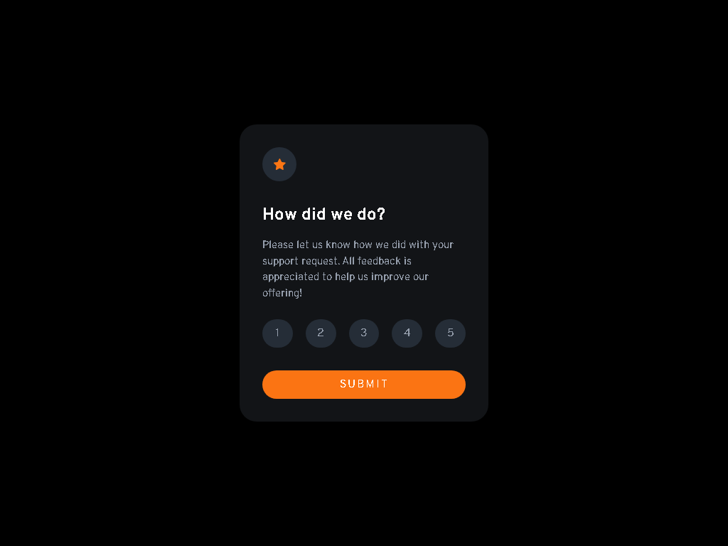 Interactive Rating Card