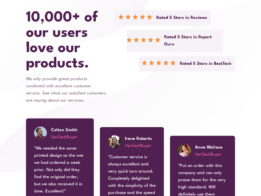 Social Proof Section